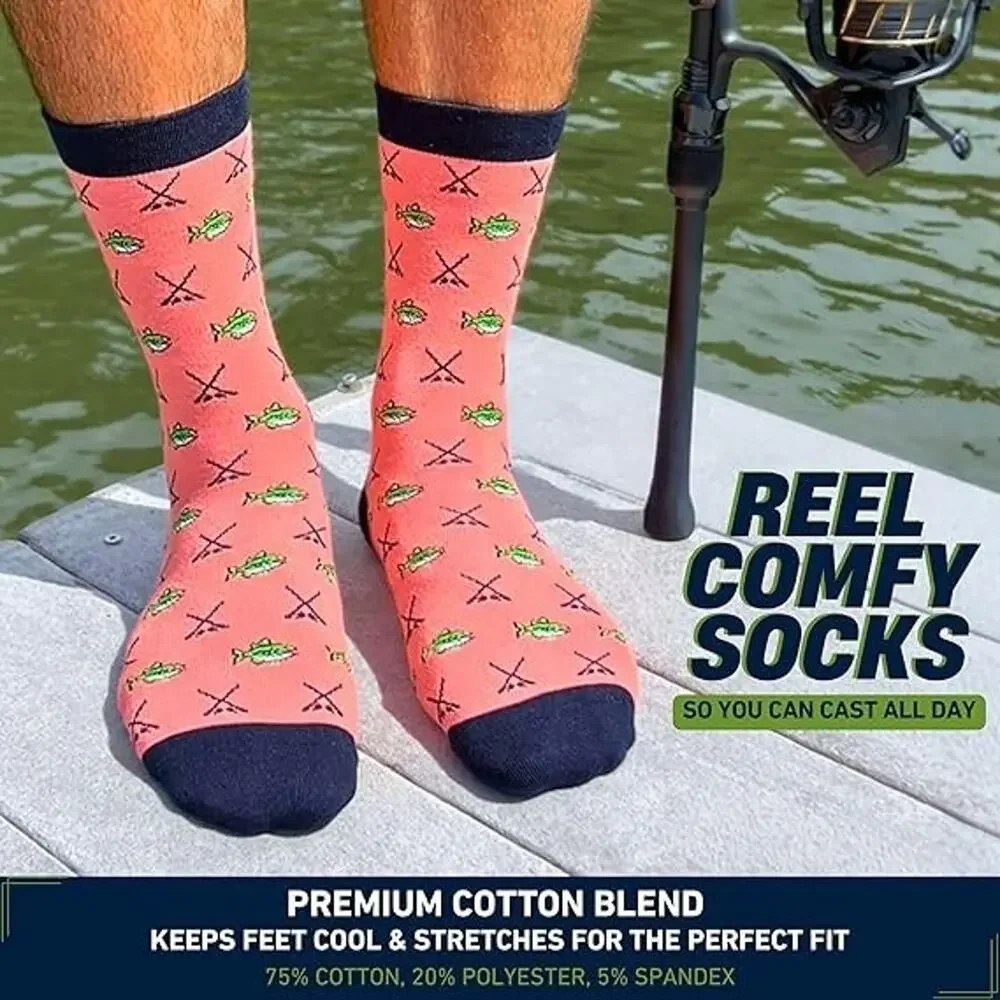 I’ll Rather Be Chasing Men Crew Socks Fishing